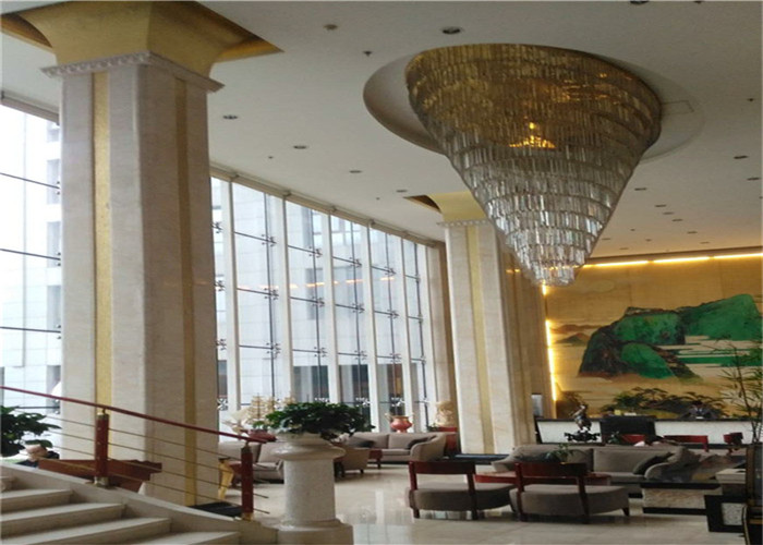 华山国际酒店大堂异型石材立柱